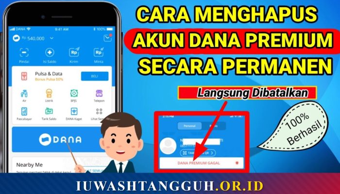 Cara Menghapus Akun DANA Premium via Aplikasi