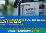 Daftar Harga Token Listrik 2026 Lengkap, dari Subsidi hingga Non-Subsidi
