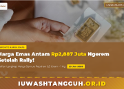 Terbaru! Harga Emas Antam 25 Januari 2026 Masih Rp2,887 Juta, Ini Daftar Lengkap Semua Pecahan