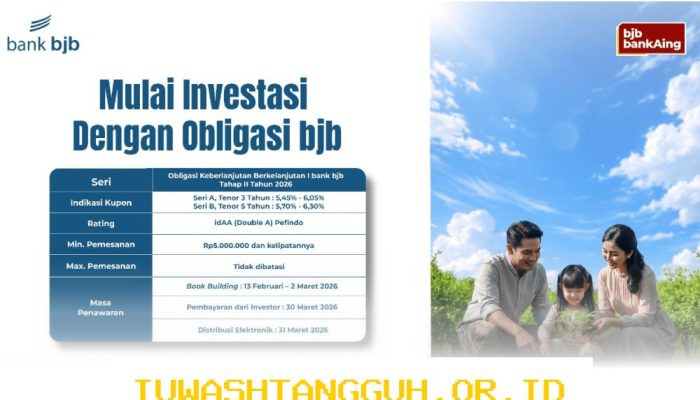 Bank BJB Rilis Obligasi ESG Tahap II 2026 dengan Imbal Hasil Kompetitif