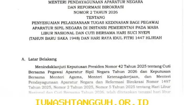 Jadwal Resmi WFA untuk Aparatur Sipil Negara dan Karyawan Swasta Sebelum serta Sesudah Libur Lebaran 2026
