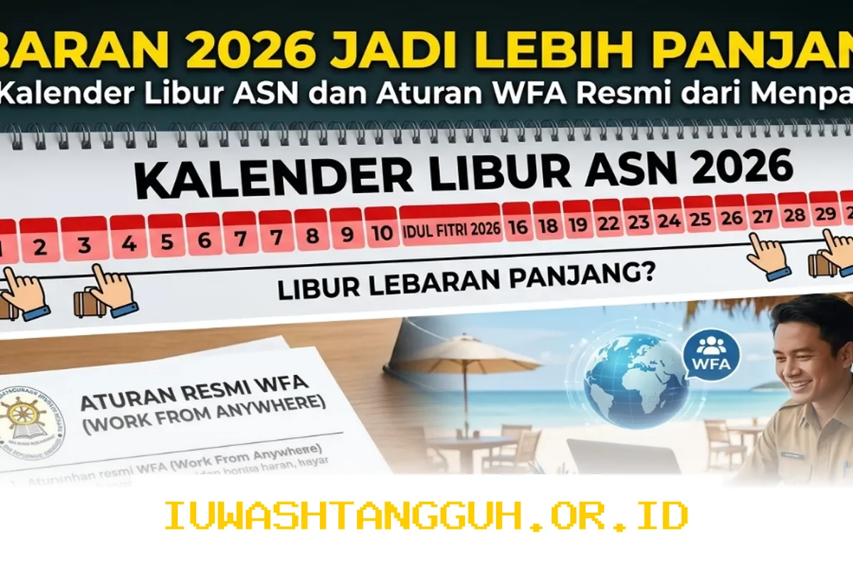 Kalender Libur Lebaran 2026 untuk ASN dan Aturan WFA Resmi dari Menpan RB Perlu Diperhatikan?