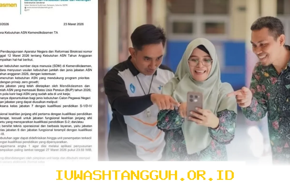 Mulai Proses Rekrutmen ASN Kemendikdasmen 2026, Ketentuan dan Alasan Pentingnya Batas Akhir 27 Maret