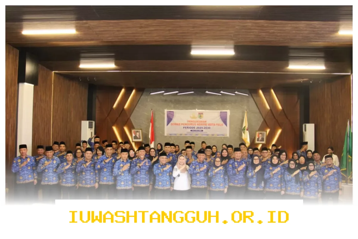 Pengukuhan Pengurus KORPRI Kota Palu Periode 2025–2030 Diikuti Wali Kota Hadianto Rasyid