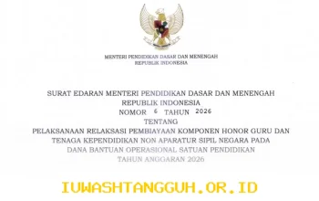 DANA BOS PENDIDIKAN 2026 RESMI BISA DIGUNAKAN UNTUK HONOR GURU SESUAI ATURAN BARU SE NOMOR 6 TAHUN 2026
