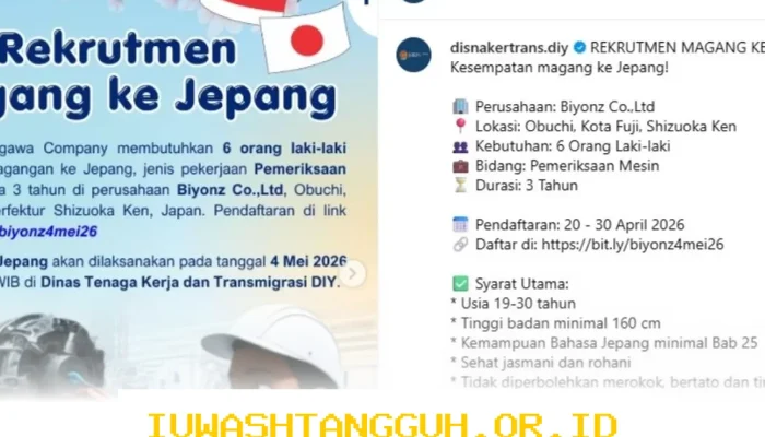 Lulusan Baru Wajib Tahu Program Jepang 2026, Gaji Menjanjikan Selama 36 Bulan!