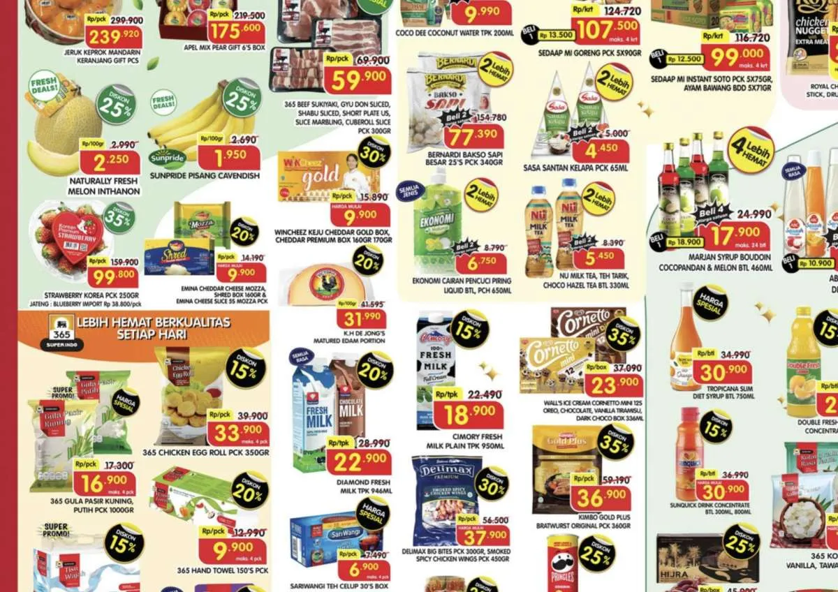 Nikmati Diskon 40% dan Promo Beli 1 Gratis 1 Superindo Spesial Gajian 25 Februari 2026