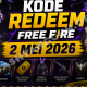 Kode Redeem FF 2 Mei 2026 Terbaru, Klaim Skin XM8 Blizzard Blaze dan Voucher Gratis Hari Ini!