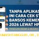 Cara Praktis Cek Status Bansos Kemensos Terbaru 2026 Lewat Website dan Aplikasi Resmi