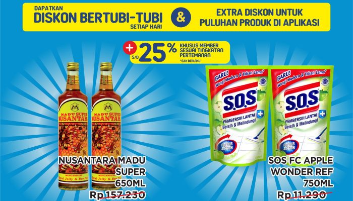 Dapatkan Diskon Hemat 1 Gratis 1 Madu Nusantara di Promo JSM Superindo 8-10 Mei 2026