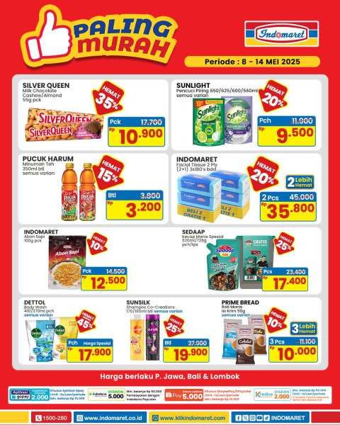 Dapatkan Potongan Harga 30 Persen Produk SilverQueen dan Shinzu'i di Indomaret 8-10 Mei 2026