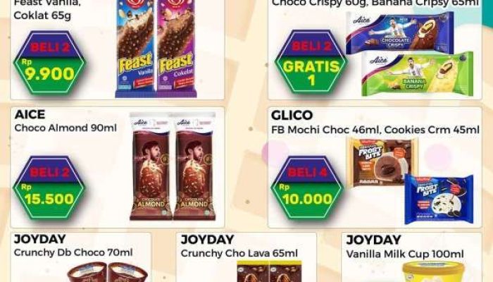 Dapatkan Promo Beli 1 Gratis 1 dan Beli 2 Gratis 1 Es Krim di Alfamart 1-15 Mei 2026