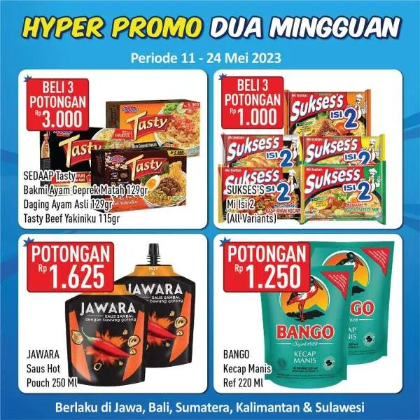 Diskon Seru di Hypermart Periode 11 sampai 14 Mei 2026 Ada Promo Beli 2 Gratis 1 Snak