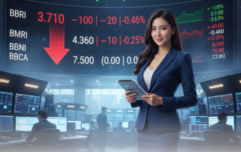 Harga Saham 4 Bank Raksasa Kompak Turun Sepanjang Perdagangan Awal Tahun 2026 Ini