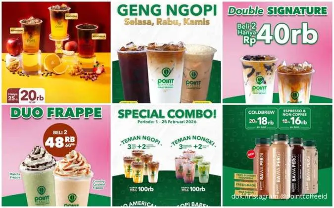 Nikmati 3 Minuman Point Coffee Lebih Hemat dengan Promo Bayar 1 Rupiah di Tahun 2026