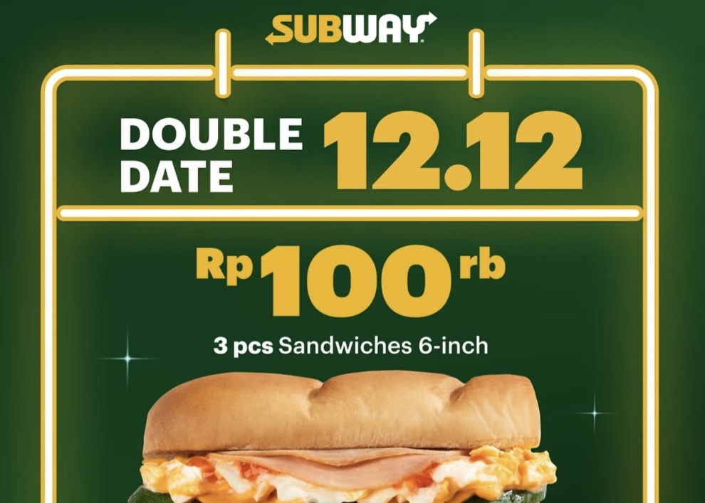 Nikmati Menu Subway BMT Seharga 35 Ribu Saja Selama Periode Promo 11 Sampai 12 Mei 2026