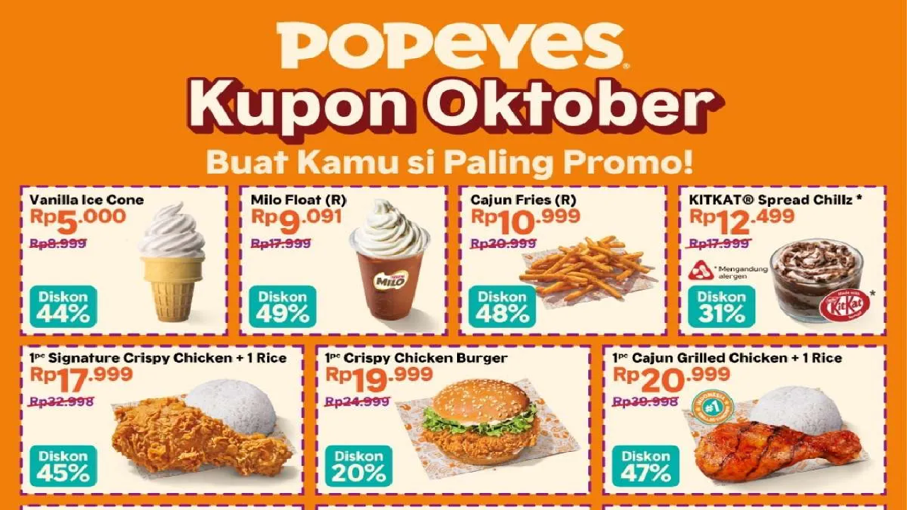 Nikmati Potongan Harga Spesial 52 Persen di Popeyes Sepanjang Bulan Mei Tahun 2026