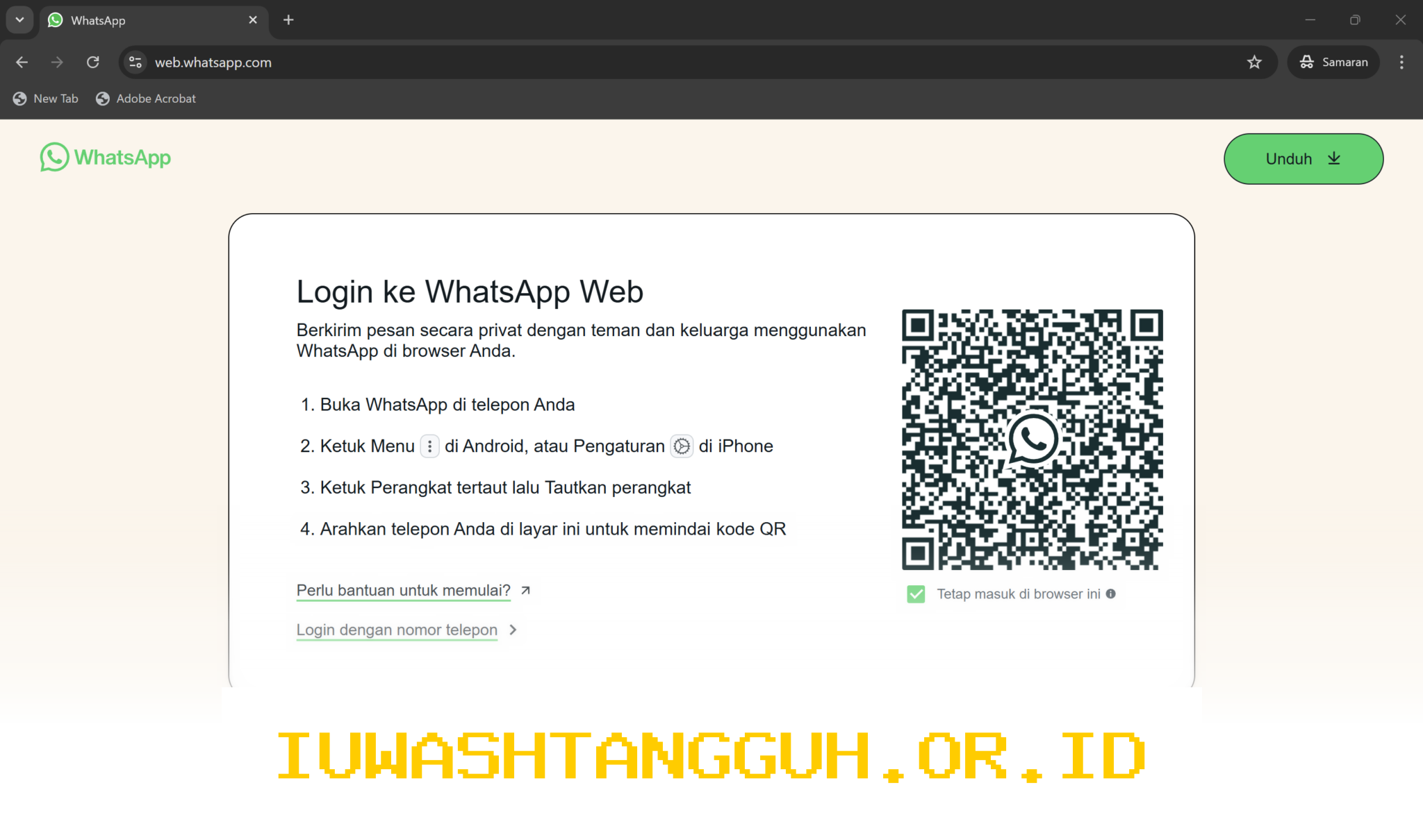 Panduan Mudah Mengakses WhatsApp Web Melalui Browser di Smartphone Android dan iPhone 2026
