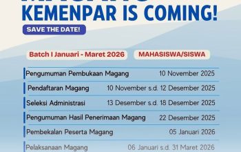 Pendaftaran Magang Kemenpar Batch 3 Tahun 2026 Dibuka Cek Syarat dan Jadwal Seleksinya