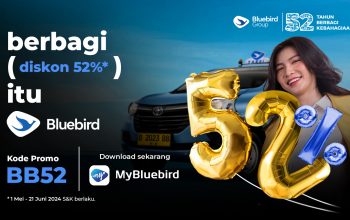 Rayakan Ulang Tahun ke 54 Bluebird dengan Potongan Harga 54 Persen dan Paket Hemat 54