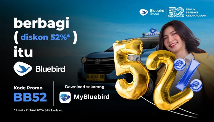 Rayakan Ulang Tahun ke 54 Bluebird dengan Potongan Harga 54 Persen dan Paket Hemat 54