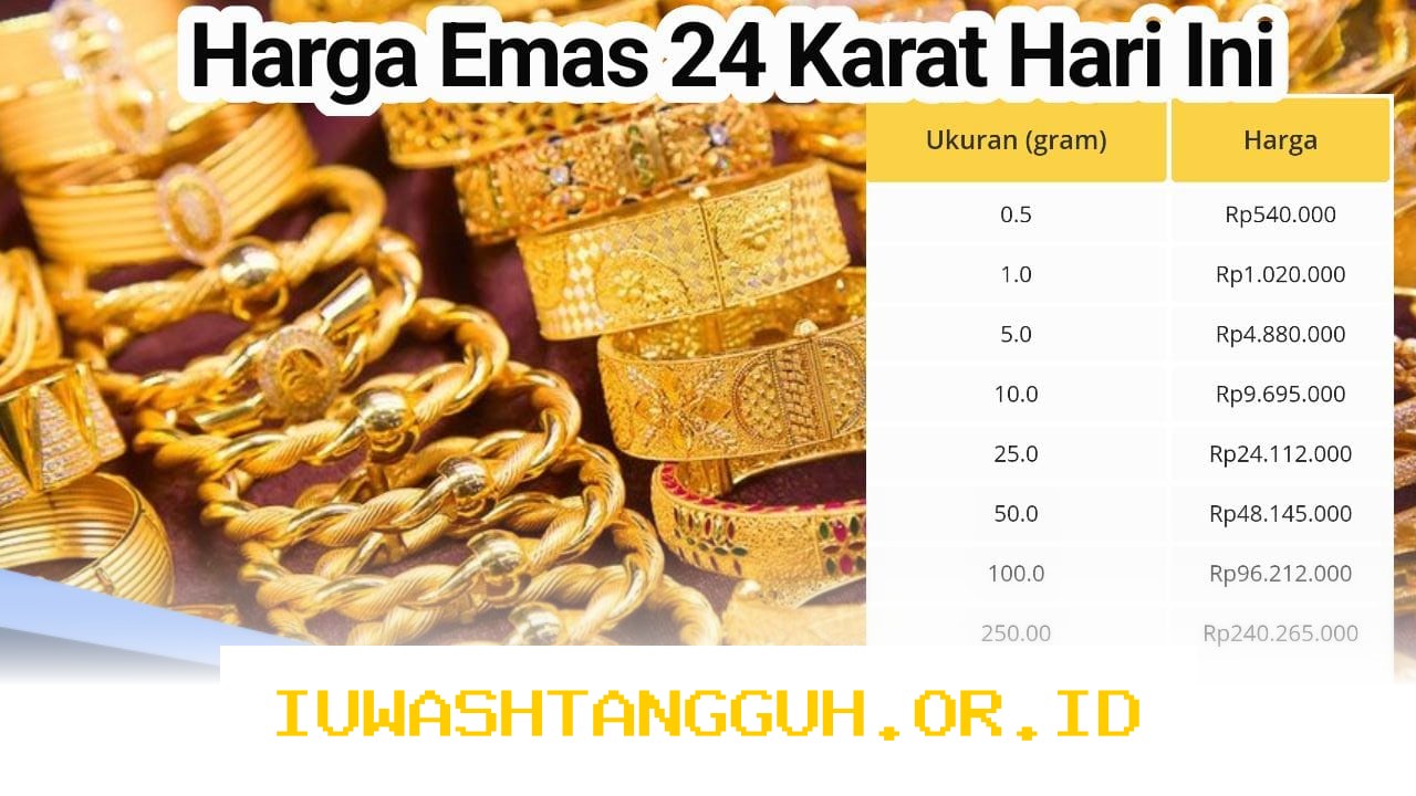 Update Harga Terbaru Emas Perhiasan 24 Karat 11 Mei 2026 Sebesar 2,5 Juta per Gram